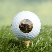 牛が畑に（農場動物） (by Filippo Palizzi) ゴルフボール (インサイチュ 木)