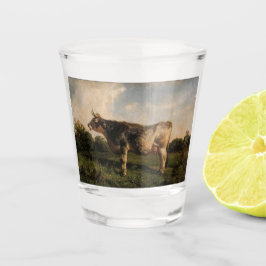 牛が畑に（農場動物） (by Filippo Palizzi) ショットグラス