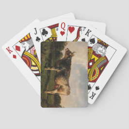 牛が畑に（農場動物） (by Filippo Palizzi) トランプ