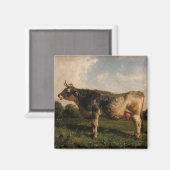 牛が畑に（農場動物） (by Filippo Palizzi) マグネット (正面/裏面)