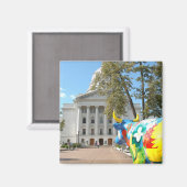 牛が絵を描都の建物を愛す マグネット (正面/裏面)