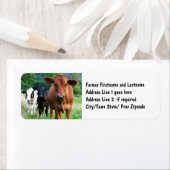 牛が野原に ラベル (インサイチュ)