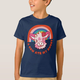 牛が食べ好きなスローガン Tシャツ
