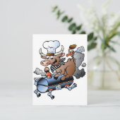 牛がBBQの招待状 招待状 (スタンド正面)