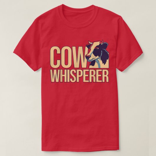 牛ささやき牛愛牛農家牛 Tシャツ (デザイン正面)