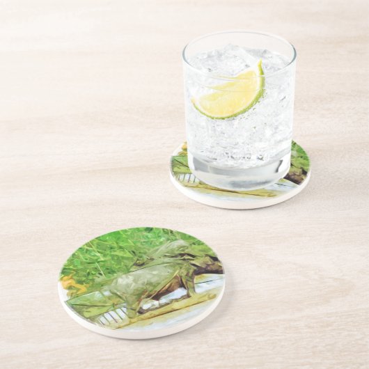 牛で田を作る抽象芸術 コースター (側面)