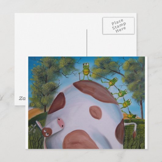 牛とカエル ポストカード (正面/裏面)