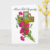 牛とカーネーション花同情カード7 カード (黄色い花)