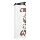 牛とコーヒー、ウェスタンおもしろいガール タンブラー (回転左)