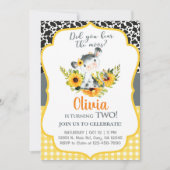 牛とヒマワリの声を聞いたことがある招待状。 招待状 (正面)