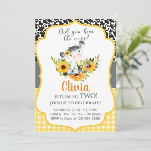 牛とヒマワリの声を聞いたことがある招待状。 招待状 (スタンド正面)