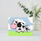 牛とベビー ポストカード (スタンド正面)