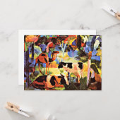 牛とラクダの風景 カード (正面/裏面インサイチュ)