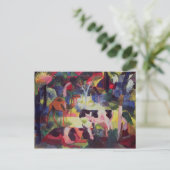 牛とラクダの風景 ポストカード (スタンド正面)