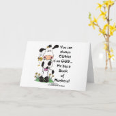 牛とレディバグ神の牛 カード (黄色い花)