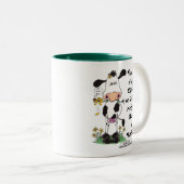 牛とレディバグ神の牛 ツートーンマグカップ (正面右)