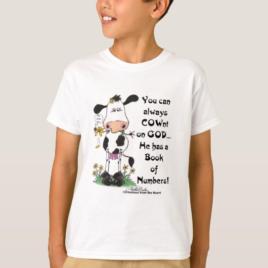 牛とレディバグ神の牛 Tシャツ (正面)