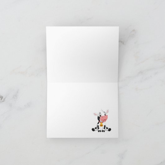牛と一緒に過ごしてくれてありがとう カード (内部)