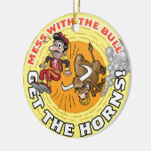 牛と一緒に…セラミックオーナメント セラミックオーナメント (左)