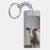 牛と原子力冷却タワーキーチェーン キーホルダー (正面左)