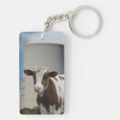 牛と原子力冷却タワーキーチェーン キーホルダー (裏面)