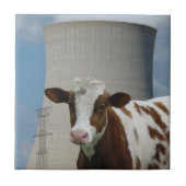 牛と原子力冷却塔 タイル (正面)