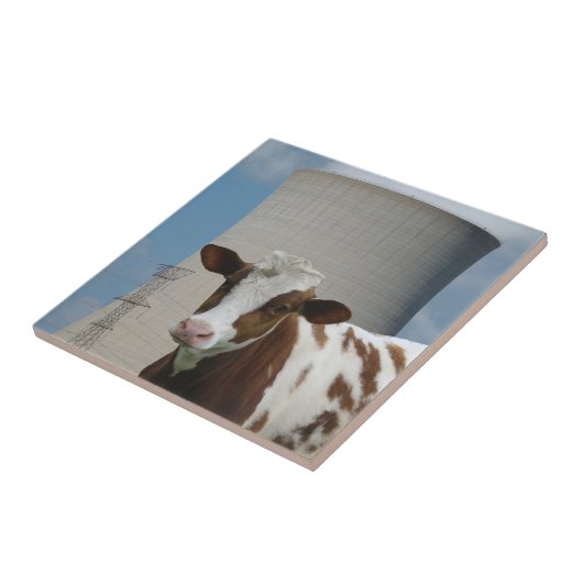 牛と原子力冷却塔 タイル (側面)