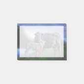 牛と子牛の丘の静かな転が湖 ポストイット (正面)