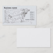 牛と子牛の乳飲みスケッチ名刺 名刺 (正面/裏面)