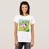 牛と子牛の農場の風景 Tシャツ (正面フル)