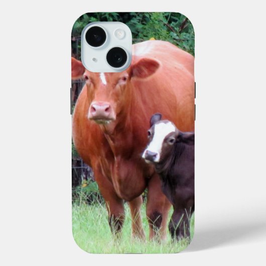 牛と子牛の電話ケース Case-Mate iPhoneケース (裏面)