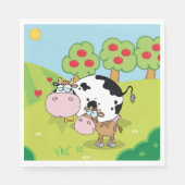 牛と子牛 スタンダードランチョンナプキン (正面)