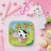 牛と子牛 ペーパープレート (パーティー)