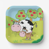 牛と子牛 ペーパープレート (正面)