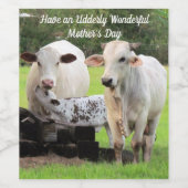 牛と子牛 – ワイパーソナライズされたンラベル ワインラベル (シングルラベル)