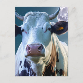 牛と月のはがき ポストカード