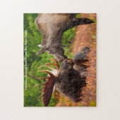 牛と牛のムースアラスカ。クリスマスの挨拶 ジグソーパズル (縦)