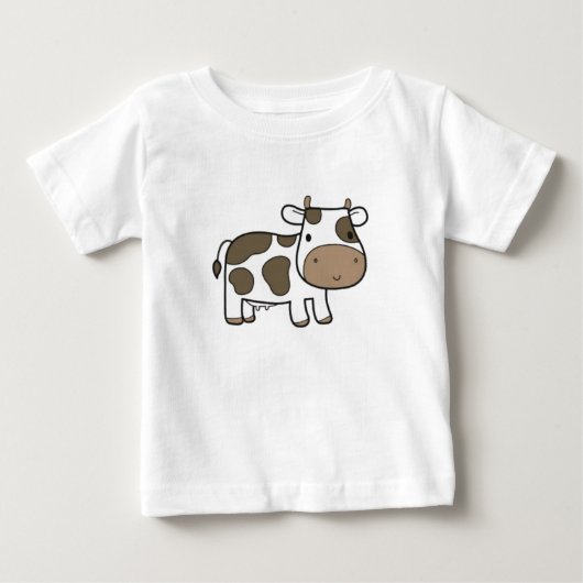 牛と犬の愛好家Tシャツ ベビーTシャツ (正面)