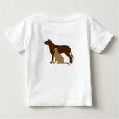 牛と犬の愛好家Tシャツ ベビーTシャツ (裏面)