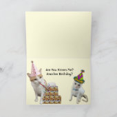 牛と猫の誕生日カード カード (内部)