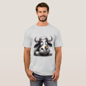 牛と蜂 Tシャツ (正面フル)
