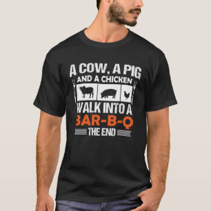 牛と豚とニワトリがバーベキューにやってきた Tシャツ