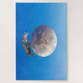 牛と象が月から飛び降りた ジグソーパズル (縦)