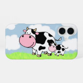 牛と赤ちゃん iPhone 16ケース (裏面横)