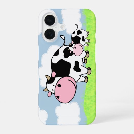 牛と赤ちゃん iPhone 16ケース (裏面)