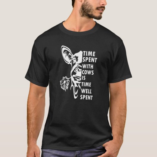 牛と過ごす時間は幸せな時間 2 Tシャツ (正面)