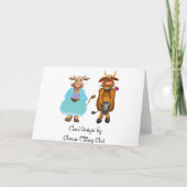 牛と雄牛の結婚式 カード (裏面)