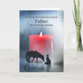 牛と騎士のクリスマス 父を偲ぶ カード (正面)