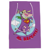 牛と鶏すごい牛アル救助隊！ ミディアムペーパーバッグ (正面)