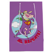 牛と鶏すごい牛アル救助隊！ ミディアムペーパーバッグ (裏面)